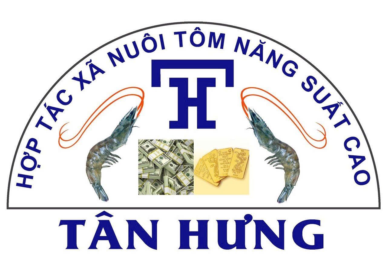 Logo hợp tác xã nuôi tôm năng suất cao Tân Hưng